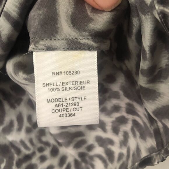 Joie leopard print 100% silk oversized boxy pullover blouse animal print - Picture 6 of 6